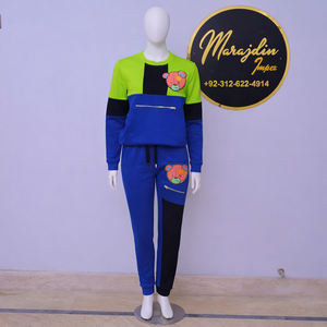 ชุดเซ็ตสองชิ้นแบบเต็มตัว ชุดวอร์มผู้หญิงแบบสั่งทำพิเศษ 2 ชิ้น เสื้อสเวตเชิ้ตสีตัดต่อและกางเกงจ็อกเกอร์ ชุดลำลองสไตล์สปอร์ต - Product Image 2