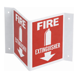 Panneau d'extincteur Brady V - Panneau d'avertissement durable en PVC imprimé anti-UV pour les zones de sécurité intérieures et extérieures - Product Image 2