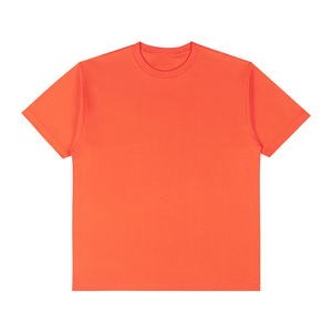 T-shirt en coton pur teint, coupe ample, couleur unie, respirant, grammage lourd, col classique, personnalisable avec logo OEM, pour hommes et femmes - Product Image 3