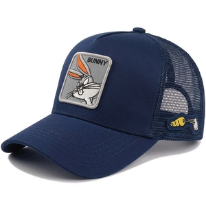 Bugs Bunny Embroidered Mesh Trucker <b>Hat</b> 6-Panel Adjustable Unisex Casual Cap Spring <b>Summer</b> Style - Product Image 4