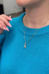 Collar con colgante de diamante moissanita chapado en oro de 14k para mujer, joyería de lujo, regalos a precio de mayorista en JBR & Co. - Product Image 4