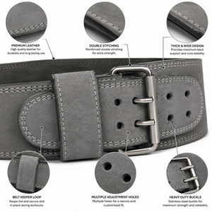 Ceinture d'entraînement de force réglable offrant un ajustement sûr, un soutien durable et un confort amélioré lors des séances d'exercices intenses en salle de sport. - Product Image 5