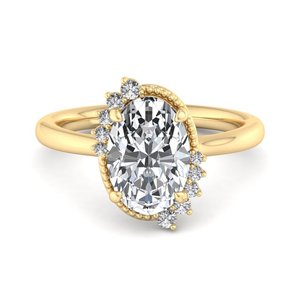 Oval Cut Moissanite Diamond S925 Silver Side <b>Spray</b> Plain Band Special Anniversary Gift Women Ring - Product Image 5
