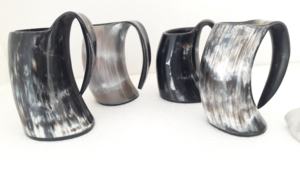 Taza de Cuerno Vikingo Pulida de Nuevo Diseño, Capacidad de 200ml-250ml, Apta para Lavavajillas, de la India por Quality Handicrafts - Product Image 2