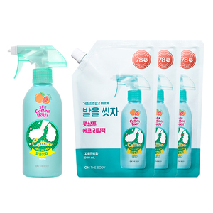 On the BODY Cotton Foot Skin Care <b>Shampoo</b> with Grapefruit 385ml (1 <b>Bottle</b>) + 500ml <b>Refills</b> (3 <b>Bottles</b>) - Product Image 1