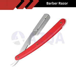 Premium Stainless Steel Barber Straight <b>Razor</b> with Red and Black Color Coated Professional Shaving Tool - Product Image 3