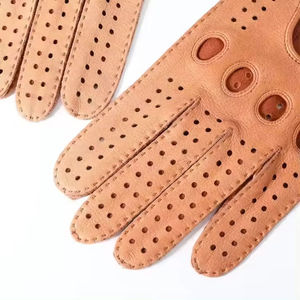 Guantes de Conducción Ergonómicos de Cuero Genuino Personalizados de Alta Calidad para Hombre y Mujer, Transpirables, Perforados, Clásicos para Automóvil, OEM ODM Snap - Product Image 2