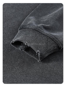 Sudadera con Capucha Negra Vintage de 360 g/m², Personalizable con Logotipo, Talla Grande, Invierno, Bordada, de Forro Polar, para Impresión - Product Image 6