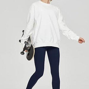 เสื้อสเวตเชิ้ตผู้หญิง คอกลม ผ้าฟลีซ ทรงหลวม นุ่มสบาย โอเวอร์ไซส์ สวมใส่สบายๆ อบอุ่น เหมาะสำหรับใส่ทุกวัน สไตล์สตรีทแวร์ - Product Image 3