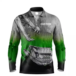 Chemise de pêche à manches longues personnalisable, prête à l'emploi, anti-UV UPF 50, séchage rapide, col boutonné, légère, pour la pêche, fabrication sur mesure - Product Image 2