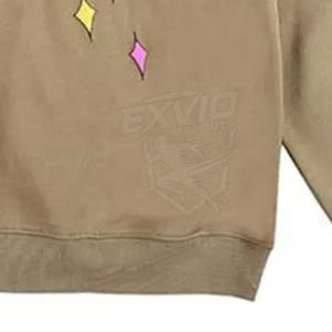 Créez votre propre logo – Sweat-shirts à impression en relief les plus vendus – Sweat-shirts en coton mélangé avec impression en relief et logo personnalisé - Product Image 4