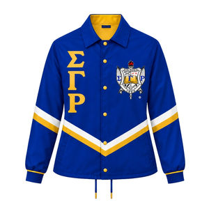 Chaqueta Ligera Cortavientos Personalizada Sigma Gamma Rho para Mujer, Ropa Deportiva Casual, Venta al Por Mayor OEM ODM - Product Image 1