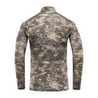 Chemise tactique unisexe à manches longues Performance Floral Hunting, 1/4 zip, séchage rapide, respirante, anti-UV, pour l'été et les activités de plein air