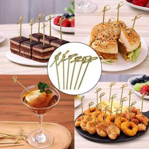 Palillos de Bambú Hechos a Mano para Cócteles, Palillos Decorativos Ecológicos para Bebidas, Decoración de Platos de Frutas y Servicio en Restaurantes - Product Image 6