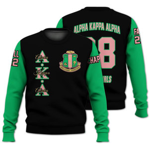 Sudadera Alpha Rosa con Cuello Redondo, Impresión por Sublimación, Unisex, Ropa Casual de Invierno, Forro Polar de Poliéster/Algodón - Product Image 4