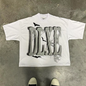 High Quality Low Oem Moq 240gsm 100% Cotton <b>TShirt</b> Polyester Custom Brand Plus Size Men's T Shirts Heavyweight Boxy - Product Image 1