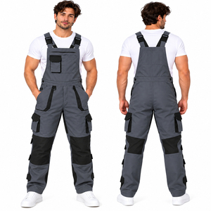 Salopette de travail personnalisée pour homme, multi-poches, cargo, avec boucle réglable, salopette de sécurité pour homme - Product Image 1