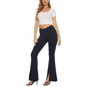Pantalones acampanados de tela transpirable para mujer, ideales para la temporada de verano y para el confort en climas cálidos, para adultos. - Product Image 4