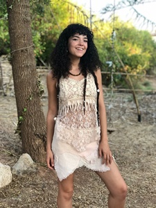 Gypsy Hippie Boho Lace <b>Top</b> With Fringe Sheer Fabric Fairy Inspired <b>Festival</b> Wear For Women - Product Image 2