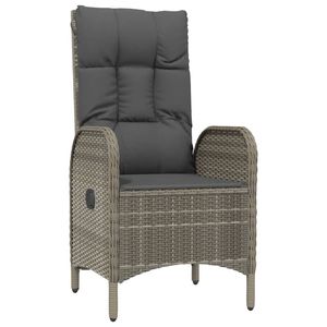 Conjunto de Comedor de Jardín de Ratán PE Gris con Reposabrazos Ajustables y Características Estándar - Product Image 5