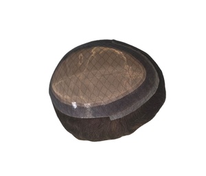 Couleur du modèle Silk Pro #   Perruque toupet 4 Remy en cheveux humains pour hommes avec patchs capillaires et insertion sans aiguille - Product Image 3