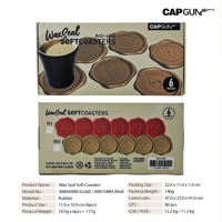 Faible QUANTITÉ MINIMALE DE COMMANDE gadget de Cuisine Classique De Sceau De Cire En Caoutchouc Bière Thé Tasse Coaster