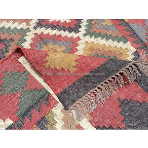 Nouveau design de tapis Kilim tissé en coton de luxe, technique de prière tissée à la main pour la décoration intérieure, tapis de sol du fabricant indien - Product Image 3