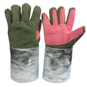 Premium Aluminum Para Aramid Heavy Duty Welder Gloves Personal Protective Equipment Safety Gloves <b>Fire</b> Heat Cut Resistant Gloves - Product Image 5