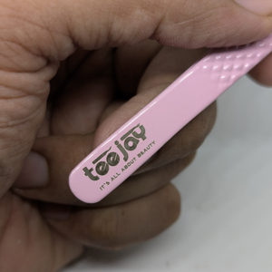 Pinzas para Extensión de Pestañas Rectas de 12 cm con Recubrimiento en Polvo Rosa Bebé, con Agarre de Diamante y Punta Ultrafina, Marca Privada, en Oferta - Product Image 6