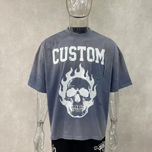 Camiseta para hombre de gran venta, corte holgado, algodón con color personalizado, adecuada para uso diario, textura suave que te mantiene fresco y cómodo. - Product Image 5