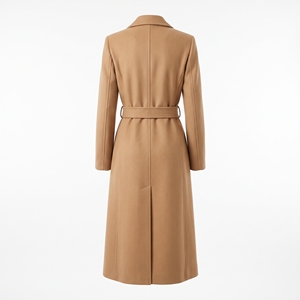 Women's Winter <b>Belted</b> <b>Wool</b> <b>Coat</b> Classic Warm Elegant Long <b>Coat</b> OEM ODM Wholesale Factory Private Label Low MOQ - Product Image 1