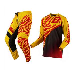 Conjunto de Jersey y Pantalones de Motocross, Ropa Deportiva Estampada Personalizada, % Poliéster, Resistente al Viento, Transpirable, Unisex, para Adultos - Product Image 4