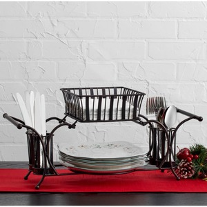 Elegante Portacubiertos con Soporte para Platos y Servilletero, Perfecto para Platos y Utensilios de Cocina y Uso en Picnics al Aire Libre - Product Image 5