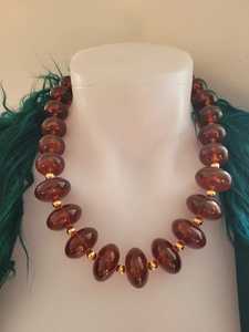 Collar de Clavícula Boho Vintage Hecho a Mano con Cuentas de Resina para Mujer, Ideal para Fiestas - Product Image 1