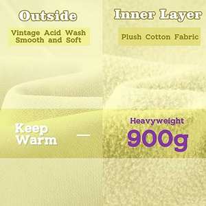 Sweat à capuche délavé OEM avec logo personnalisé, épais et oversize, style streetwear, fournisseur en gros - Product Image 6