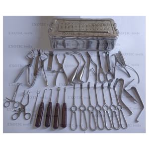 Nouveauté : Ensemble d'instruments de chirurgie maxillo-faciale de 29 pièces emballés dans une boîte de stérilisation |   Outils EXOTIC avec marquage CE certifié - Product Image 1