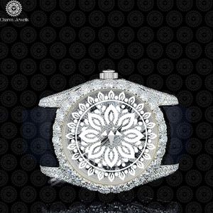 Reloj de Lujo Charm_Jewells para Mujer, de Acero Inoxidable, Caja Redonda de 42 mm, Cristal de Zafiro, Cuarzo Analógico, Cierre de Mariposa - Product Image 1