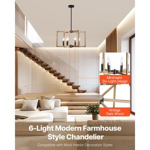 Lampadario Moderno in Metallo a 6 Luci, Altezza Regolabile, per Sala da Pranzo, Certificato CE per Uso Alberghiero, AC - Product Image 2