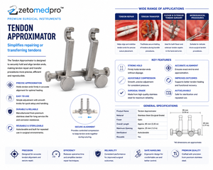 Aproximador de tendones que simplifica la reparación o transferencia de tendones, tamaño general, instrumento quirúrgico ZETOMEDPRO - Product Image 3