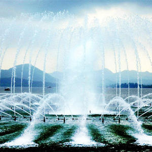 Fontaine d'eau moderne ronde en acier inoxydable avec musique dansante, ensemble complet pour la décoration de la maison, du jardin, du lac, du patio, des hôtels - Product Image 4