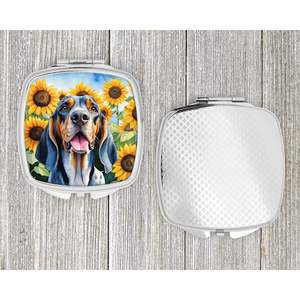 Coonhound anglais américain Tournesols Miroir de maquillage compact pliable pour femmes Voyage Miroir de poche décoratif Cadeau - Product Image 4