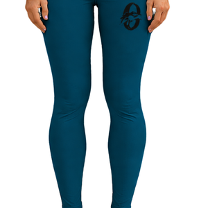 Pantalon d'équitation pour femme bleu sarcelle, taille haute, extensible, avec grip aux genoux, pour l'entraînement et la compétition - Product Image 3