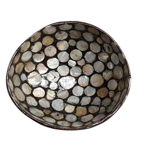 Bol en coquille de noix de coco avec texture classique sculptée, matériau éco-responsable, finition polie pour les espaces de cuisine modernes - Product Image 2