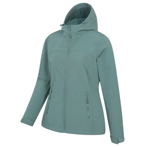 Veste Softshell Unisexe Haute Qualité 2025 Nouvelle Collection Imperméable Coupe-Vent à Capuche Motif Uni Formel Mélange Polyester/Coton Automne - Product Image 2