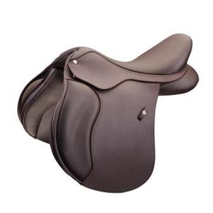 Selle anglaise de qualité supérieure Real International Saddlery pour le saut d'obstacles et le dressage, fabriquée en cuir durable avec arceau en bois - Product Image 1