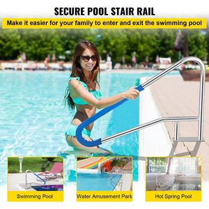 Corrimano per Piscina in Acciaio Inox 304, 54x36, Argento, Capacità di Carico 250 LBS, Antiruggine - Product Image 2