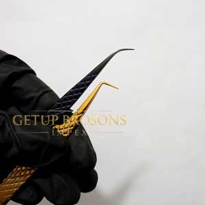 แหนบดัดขนตาปลายโค้งเรียว 90 องศา/ปลายเรียบ/ปลายไฟเบอร์ สแตนเลสสตีล ความแม่นยำสูง สีทอง/สีดำ พลาสมา 3 แหนบ และแบบตัดโค้งรูปพระจันทร์ - Product Image 3