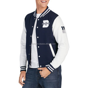 Banu Wool KVJ130 Custom Vintage Varsity <b>Jacket</b> for <b>Men</b> Women Navy <b>White</b> High School College Baseball Fashion Winter Season Wear - Product Image 1