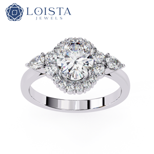 Anillo de Moda Provence Jewelry, Joyería de Lujo, Diamante Cultivado en Laboratorio, Personalizado, 2ct, Ovalado, Redondo, en Forma de Pera - Product Image 2