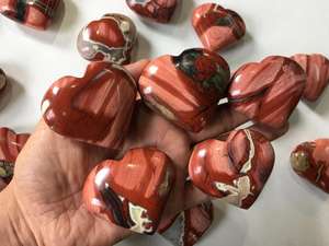 Piel de serpiente natural jaspe corazón tallado Reiki piedra semipreciosa piedra preciosa decoración del hogar Feng Shui estilo recuerdo - Product Image 5